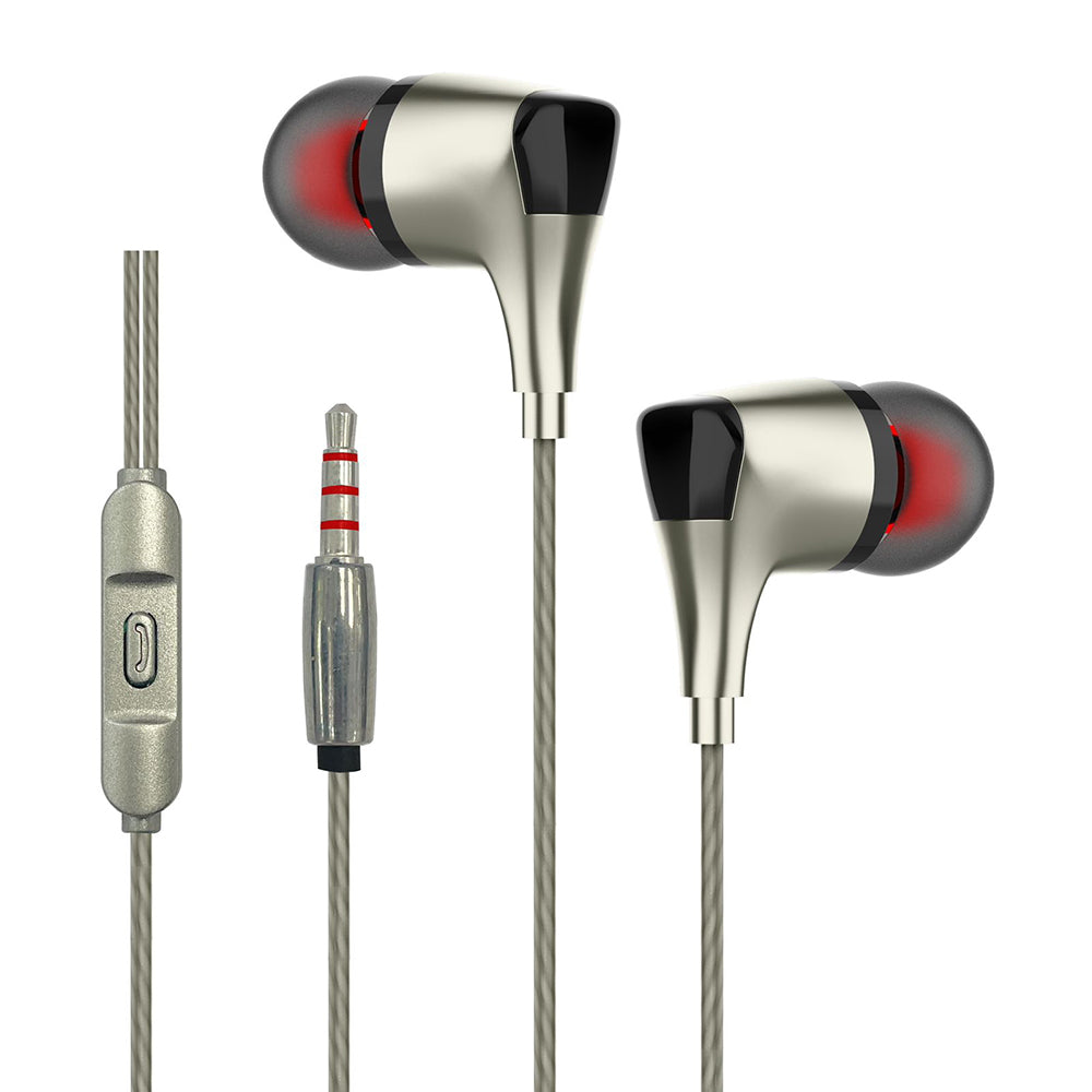 AXL Flux In-Ear | Stereo Wired Earphone | High Bass with in-Line mic | Ergonomic Design ( Grey)