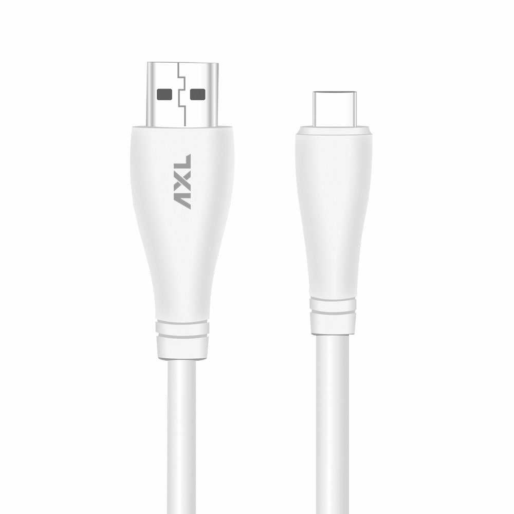 AXL CB-28 Type C Charging/Sync Cable for Android with 2.4A High Speed Charging – 1 Meter (White)