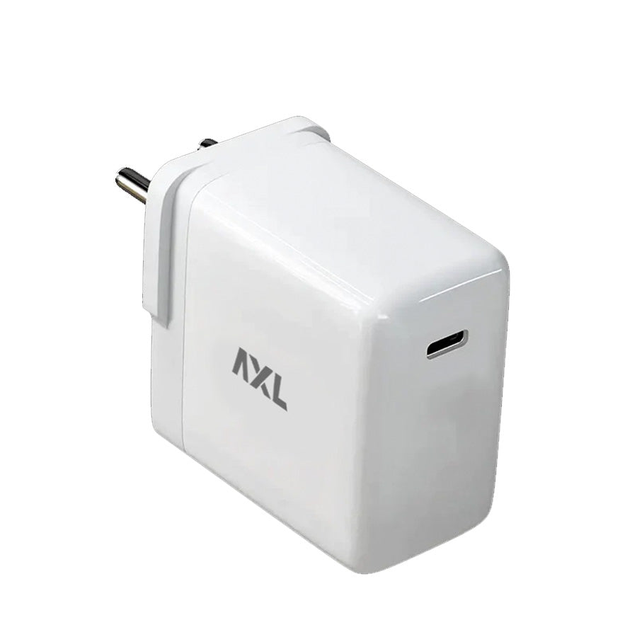 AXL Adaptor 65W USB Type-C Wall Charger with Fast Charging Type -C Cable -Universal Compatibility for Android, iPhone, Laptop - White