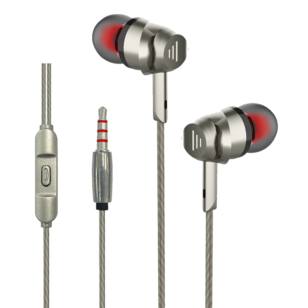 AXL AERO In-Ear | Stereo Wired Earphone | High Bass with in-Line mic | Ergonomic Design ( Grey)