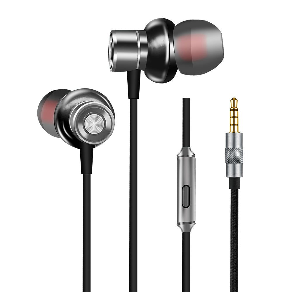 AXL EP25 In-Ear | Stereo Wired Earphone | High Bass with in-Line mic | Ergonomic Design ( Grey)