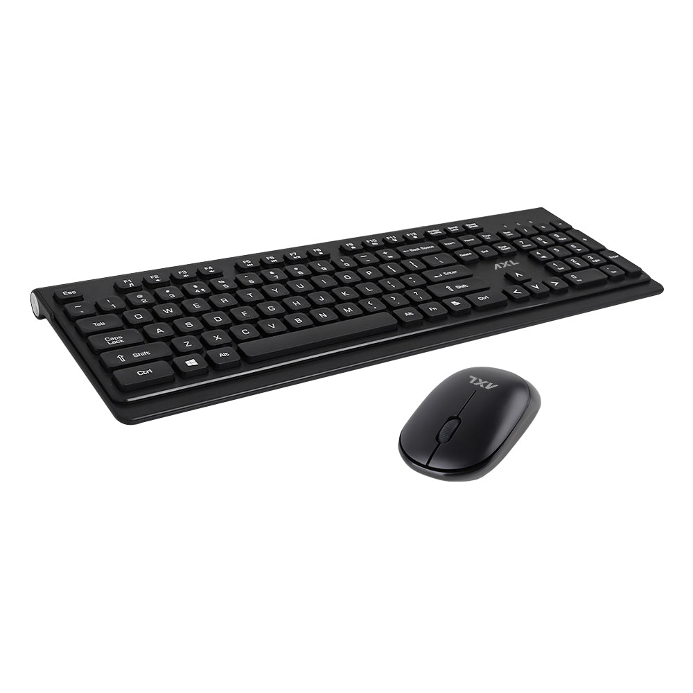 AXL Combo Wireless Keyboard & Mouse Set -2.4Ghz, 1500 DPI (Black)