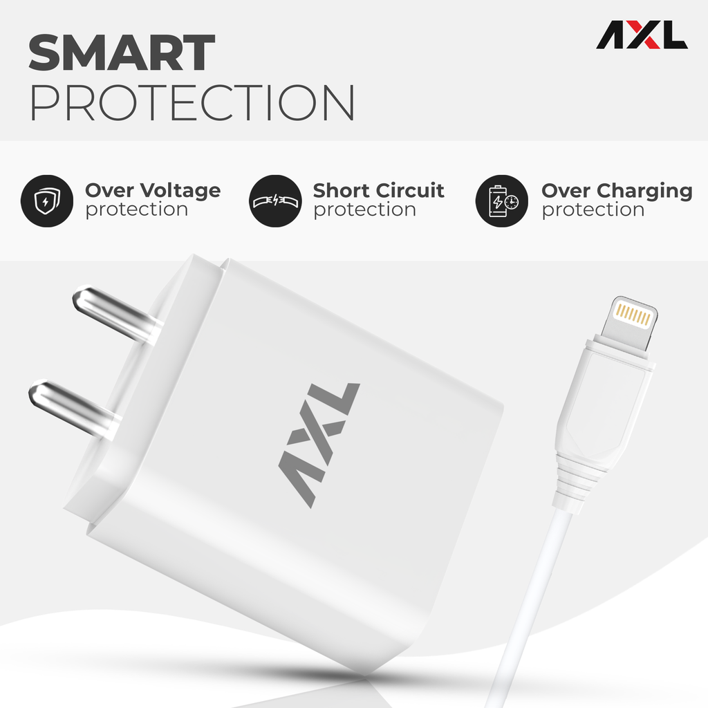 AWC34L 3.4A Lightening Cable Dual Output Wall Charger
