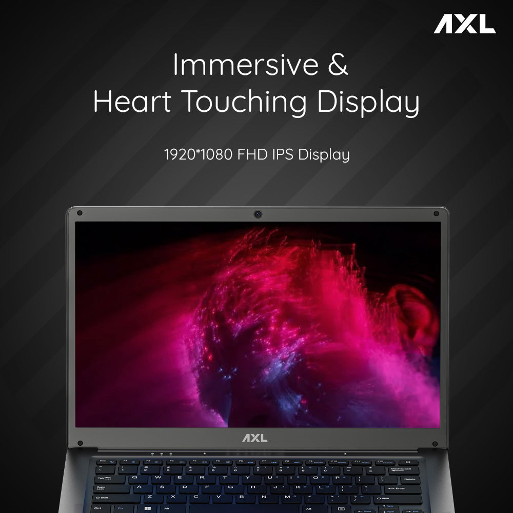 AXL VayuBook Laptop 14.1 Inch FHD IPS Display (4GB Ram,128GB SSD) 1920*1080 Resolution | HD Gemini Lake N4020 | Windows 11 Home | UHD Graphics 600 | Space Grey
