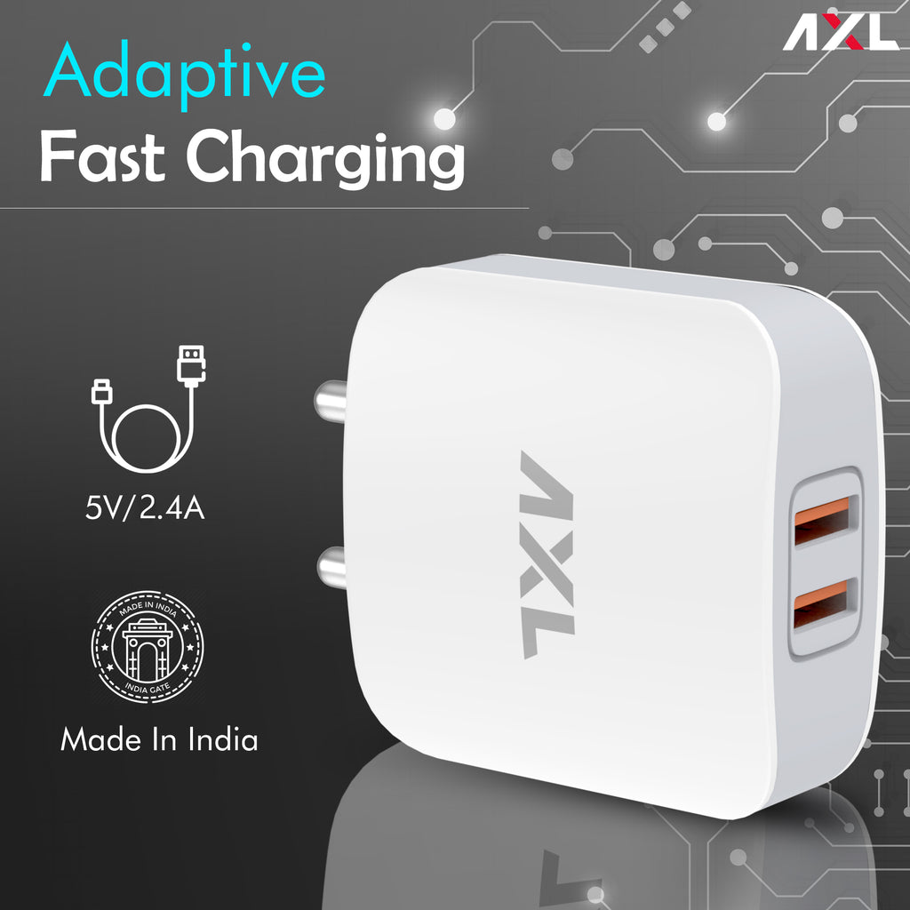 AWC24M 2.4A  Dual Output Wall Charger