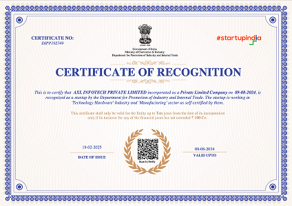 Startup India Certificate of Recognition